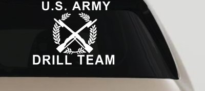 US Army Drill Team  Military Car or Truck Window Vinyl Decal Sticker