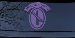 US Army Honor Guard  Military Car or Truck Window Decal Sticker (Purple)