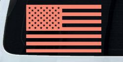 American US Flag Military Car or Truck Window Decal Sticker (Coral)