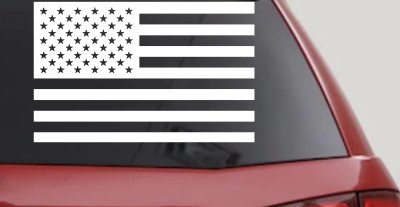 American US Flag Military Car or Truck Window Vinyl Decal Sticker