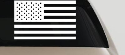 American US Flag Military Car or Truck Window Vinyl Decal Sticker