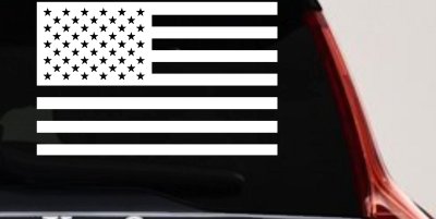 American US Flag Military Car or Truck Window Vinyl Decal Sticker