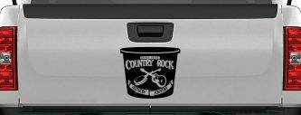 Country Rock Southern Comfort Tub Car or Truck Window Decal Sticker (Black)
