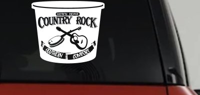 Country Rock Southern Comfort Tub Car or Truck Window Vinyl Decal Sticker