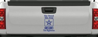 Gods Army The Proud The True The Righteous Christian Car or Truck Window Decal Sticker (Navy)