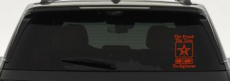 Gods Army The Proud The True The Righteous Christian Car or Truck Window Vinyl Decal Sticker (Orange Red)