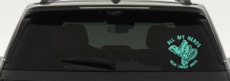 All My Heros Wear Combat Boots Military Car or Truck Window Decal Sticker (Mint)