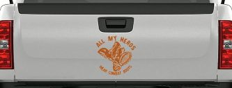 All My Heros Wear Combat Boots Military Car or Truck Window Decal Sticker (Nut Brown)
