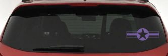 Army Star And Bars Military Car or Truck Window Vinyl Decal Sticker (Purple)