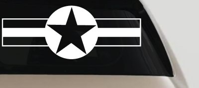 Army Star And Bars Military Car or Truck Window Vinyl Decal Sticker
