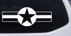 Army Star And Bars Military Car or Truck Window Decal Sticker