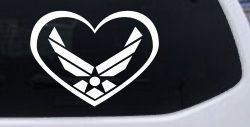 Air Force Inside Heart Military Car or Truck Window Decal Sticker