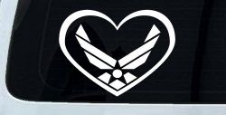 Air Force Inside Heart Military Car or Truck Window Decal Sticker