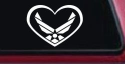 Air Force Inside Heart Military Car or Truck Window Decal Sticker
