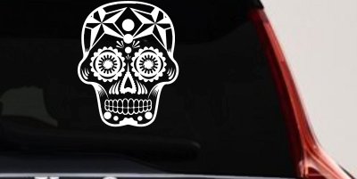 Tattoo Sugar Skull Nautical Star Skulls Car or Truck Window Vinyl Decal Sticker