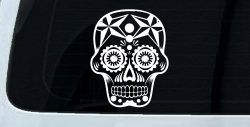 Tattoo Sugar Skull Nautical Star Skulls Car or Truck Window Decal Sticker