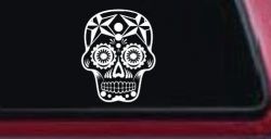 Tattoo Sugar Skull Nautical Star Skulls Car or Truck Window Decal Sticker