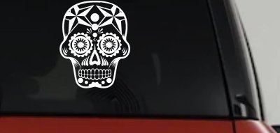 Tattoo Sugar Skull Nautical Star Skulls Car or Truck Window Vinyl Decal Sticker