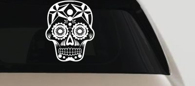 Tattoo Sugar Skull Nautical Star Skulls Car or Truck Window Vinyl Decal Sticker