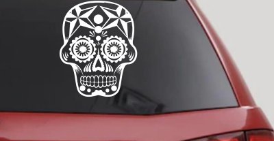 Tattoo Sugar Skull Nautical Star Skulls Car or Truck Window Vinyl Decal Sticker