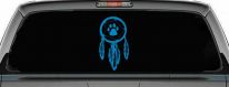 Dreamcatcher With Bear Claw Native American Indian Dream Catcher Car or Truck Window Decal Sticker (Blue)