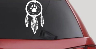Dreamcatcher With Animal Claw Native American Indian Dream Catcher Car or Truck Window Vinyl Decal Sticker