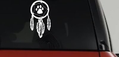 Dreamcatcher With Animal Claw Native American Indian Dream Catcher Car or Truck Window Vinyl Decal Sticker