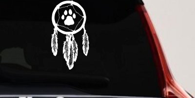 Dreamcatcher With Animal Claw Native American Indian Dream Catcher Car or Truck Window Vinyl Decal Sticker