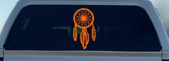 Dreamcatcher Native American Indian Dream Catcher Car or Truck Window Decal Sticker (Orange)