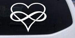 Infinity Symbol Around A Heart Car or Truck Window Decal Sticker
