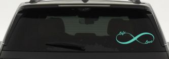 Infinity Symbol Life And Love Car or Truck Window Decal Sticker (Mint)