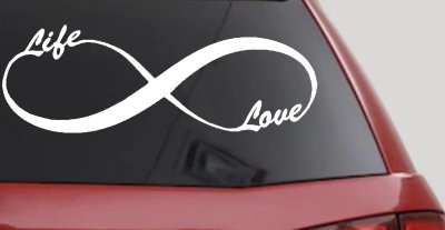 Infinity Symbol Life And Love Car or Truck Window Vinyl Decal Sticker