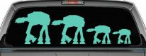 AT AT Stick Family Sci Fi Car or Truck Window Decal Sticker (Mint)