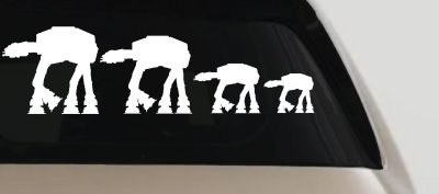 AT AT Stick Family Sci Fi Car or Truck Window Vinyl Decal Sticker