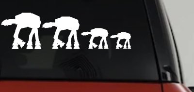 AT AT Stick Family Sci Fi Car or Truck Window Vinyl Decal Sticker