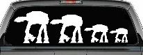 AT AT Stick Family Sci Fi Car or Truck Window Decal Sticker