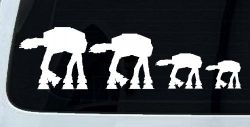 AT AT Stick Family Sci Fi Car or Truck Window Decal Sticker