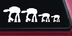 AT AT Stick Family Sci Fi Car or Truck Window Decal Sticker