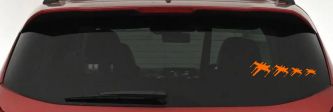 X Wing Stick Figure Family Sci Fi Car or Truck Window Decal Sticker (Orange)
