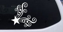 Star Corner Swirl Swirls Car or Truck Window Decal Sticker
