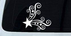 Star Corner Swirl Swirls Car or Truck Window Decal Sticker