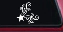 Star Corner Swirl Swirls Car or Truck Window Decal Sticker