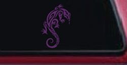 Tribal Iguana Car or Truck Window Vinyl Decal Sticker (Violet)
