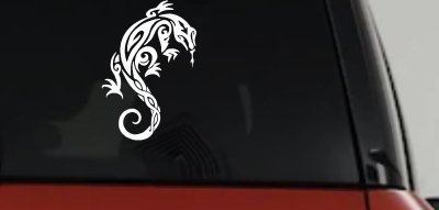 Tribal Iguana Car or Truck Window Vinyl Decal Sticker