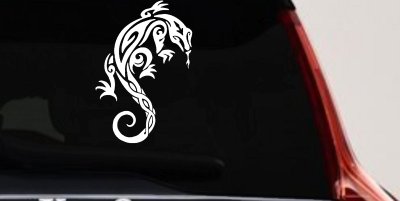 Tribal Iguana Car or Truck Window Vinyl Decal Sticker