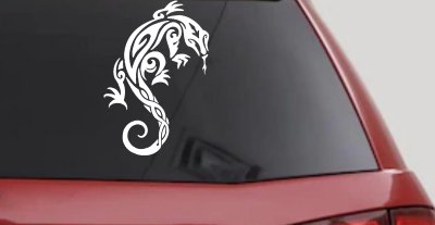 Tribal Iguana Car or Truck Window Vinyl Decal Sticker