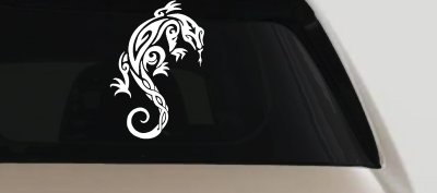 Tribal Iguana Car or Truck Window Vinyl Decal Sticker