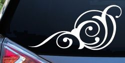 Swirl 3 Point Swirls Car or Truck Window Decal Sticker