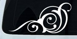 Swirl 3 Point Swirls Car or Truck Window Decal Sticker