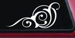 Swirl 3 Point Swirls Car or Truck Window Decal Sticker
